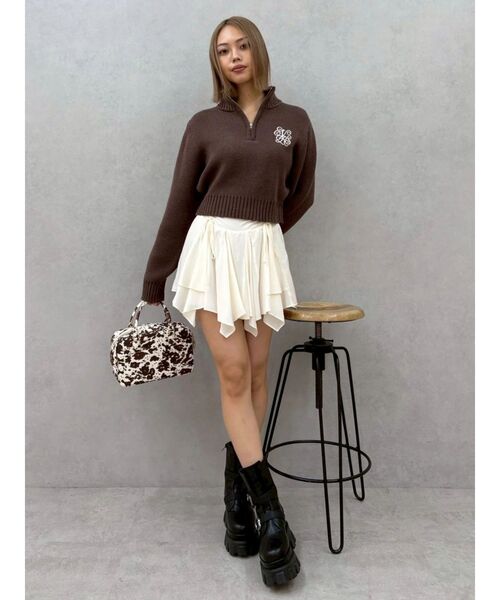 EVRIS(エヴリス)の「フリルリボンミニスカート(スカート・レディース・ブラック/ホワイト・FREE)」の20枚目の写真