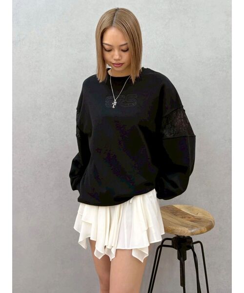 EVRIS(エヴリス)の「フリルリボンミニスカート(スカート・レディース・ブラック/ホワイト・FREE)」の22枚目の写真