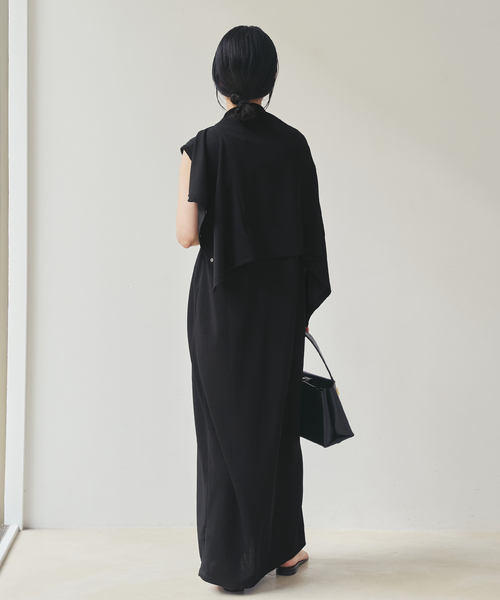 plage（プラージュ）の「Rib フレンチ ワンピース（ワンピース・レディース・ブラック/ベージュ・38/36）」の7枚目の写真