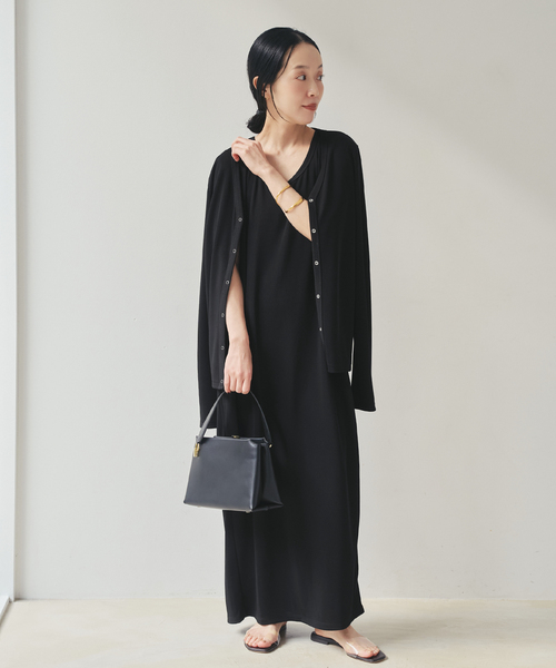 plage（プラージュ）の「Rib フレンチ ワンピース（ワンピース・レディース・ブラック/ベージュ・38/36）」の9枚目の写真