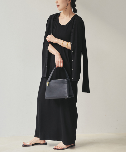 plage（プラージュ）の「Rib フレンチ ワンピース（ワンピース・レディース・ブラック/ベージュ・38/36）」の10枚目の写真