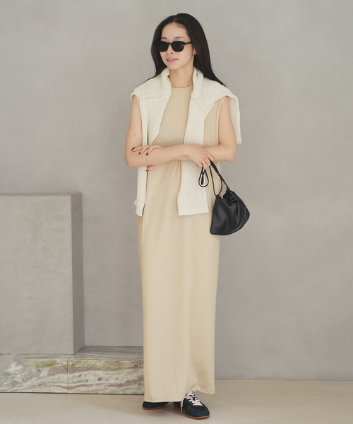 plage（プラージュ）の「Rib フレンチ ワンピース（ワンピース・レディース・ブラック/ベージュ・38/36）」の16枚目の写真