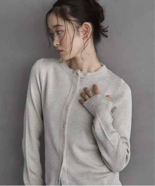 feepur(フェピュール)の「【ハンドウォッシャブル】チュールドッキングニットカーディガン(カーディガン/ボレロ・レディース・チャコールグレー/アイボリー/ブラック/ブラウン・MEDIUM)」の2枚目の写真