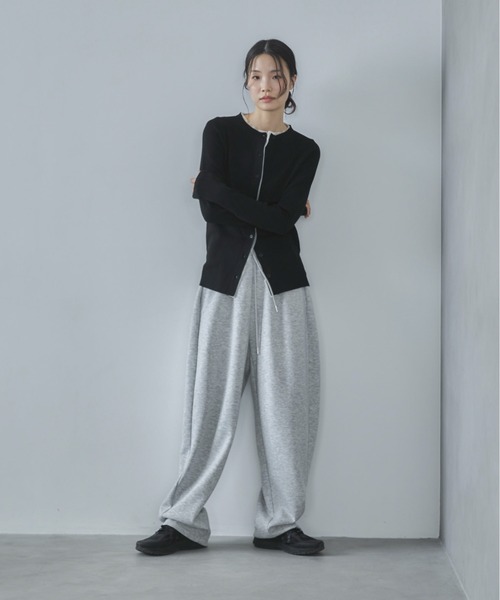 feepur(フェピュール)の「【ハンドウォッシャブル】チュールドッキングニットカーディガン(カーディガン/ボレロ・レディース・チャコールグレー/アイボリー/ブラック/ブラウン・MEDIUM)」の18枚目の写真