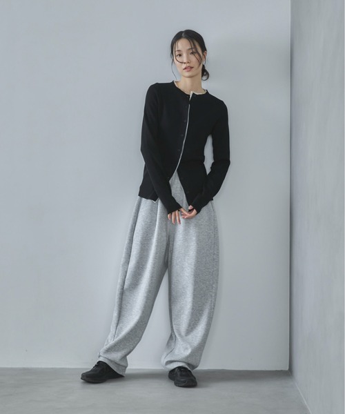 feepur(フェピュール)の「【ハンドウォッシャブル】チュールドッキングニットカーディガン(カーディガン/ボレロ・レディース・チャコールグレー/アイボリー/ブラック/ブラウン・MEDIUM)」の21枚目の写真