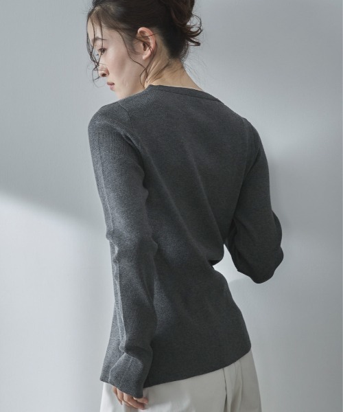 feepur(フェピュール)の「【ハンドウォッシャブル】チュールドッキングニットカーディガン(カーディガン/ボレロ・レディース・チャコールグレー/アイボリー/ブラック/ブラウン・MEDIUM)」の13枚目の写真