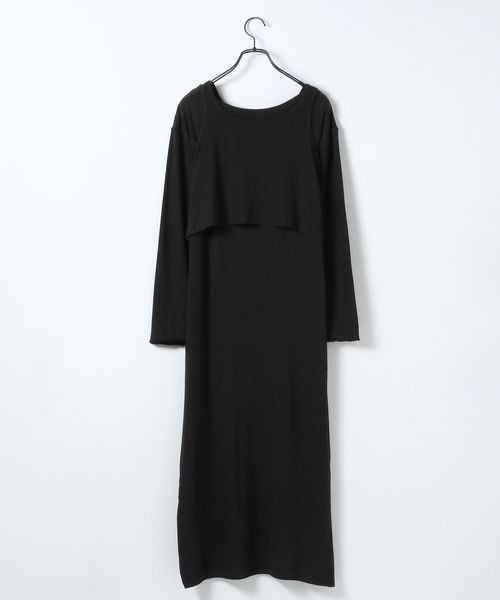 JEANASIS(ジーナシス)の「マルチWAYヘンリーネックワンピース/652150(ワンピース・レディース・ブラック/グレー・FREE)」の5枚目の写真