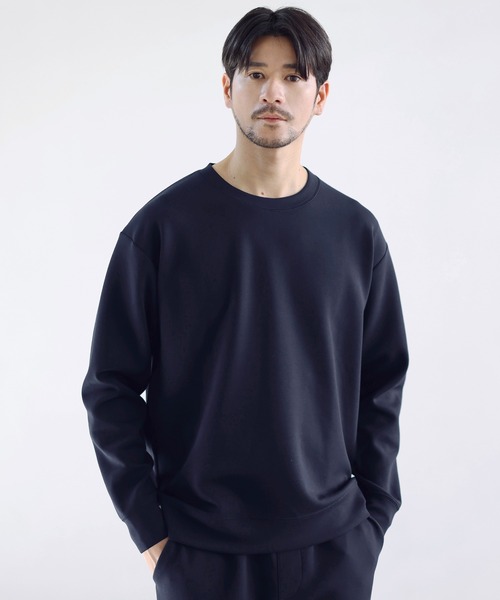 SPU(スプ)の「【セットアップ対応】防シワ・抗ピリング・ウォッシャブル ハイポンチクルーネックスウェットプルオーバー(スウェット・メンズ・ネイビー/杢グレー/グレー/ブラック/チャコール/グレー系・M/S/XL/L)」の6枚目の写真