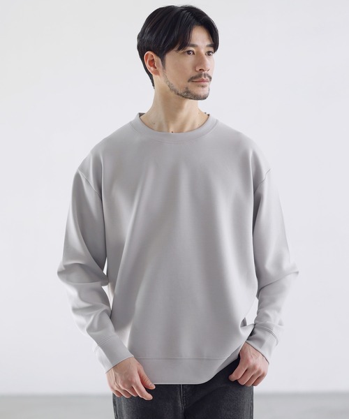 SPU(スプ)の「【セットアップ対応】防シワ・抗ピリング・ウォッシャブル ハイポンチクルーネックスウェットプルオーバー(スウェット・メンズ・ネイビー/杢グレー/グレー/ブラック/チャコール/グレー系・M/S/XL/L)」の3枚目の写真