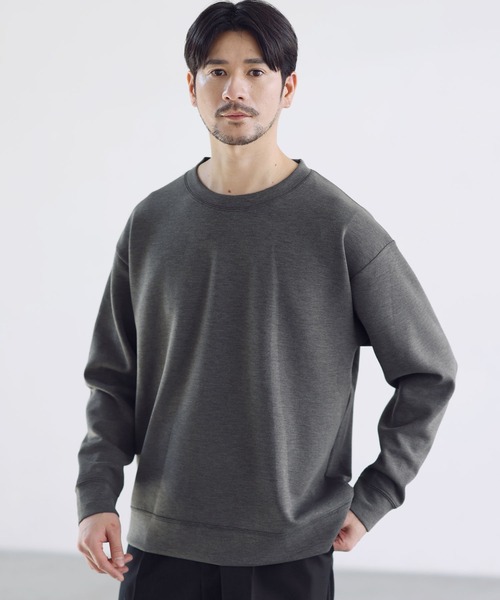 SPU(スプ)の「【セットアップ対応】防シワ・抗ピリング・ウォッシャブル ハイポンチクルーネックスウェットプルオーバー(スウェット・メンズ・ネイビー/杢グレー/グレー/ブラック/チャコール/グレー系・M/S/XL/L)」の11枚目の写真