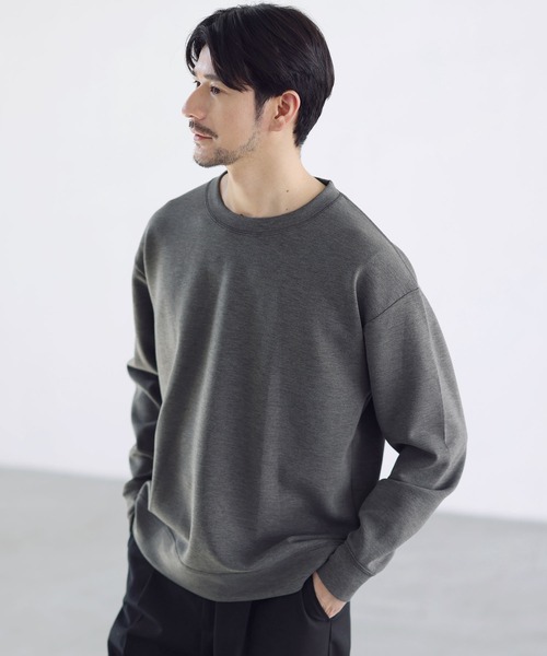 SPU(スプ)の「【セットアップ対応】防シワ・抗ピリング・ウォッシャブル ハイポンチクルーネックスウェットプルオーバー(スウェット・メンズ・ネイビー/杢グレー/グレー/ブラック/チャコール/グレー系・M/S/XL/L)」の12枚目の写真