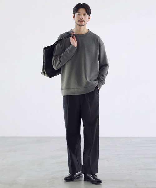 SPU(スプ)の「【セットアップ対応】防シワ・抗ピリング・ウォッシャブル ハイポンチクルーネックスウェットプルオーバー(スウェット・メンズ・ネイビー/杢グレー/グレー/ブラック/チャコール/グレー系・M/S/XL/L)」の13枚目の写真