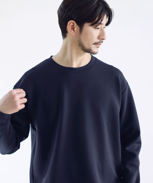 SPU(スプ)の「【セットアップ対応】防シワ・抗ピリング・ウォッシャブル ハイポンチクルーネックスウェットプルオーバー(スウェット・メンズ・ネイビー/杢グレー/グレー/ブラック/チャコール/グレー系・M/S/XL/L)」の16枚目の写真