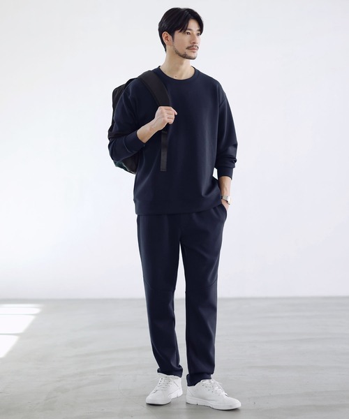 SPU(スプ)の「【セットアップ対応】防シワ・抗ピリング・ウォッシャブル ハイポンチクルーネックスウェットプルオーバー(スウェット・メンズ・ネイビー/杢グレー/グレー/ブラック/チャコール/グレー系・M/S/XL/L)」の20枚目の写真