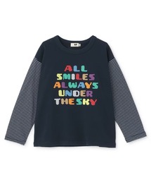 KP BOY（ケーピーボーイ）の「ロゴクロス刺しゅう 長袖Tシャツ（Tシャツ/カットソー）」