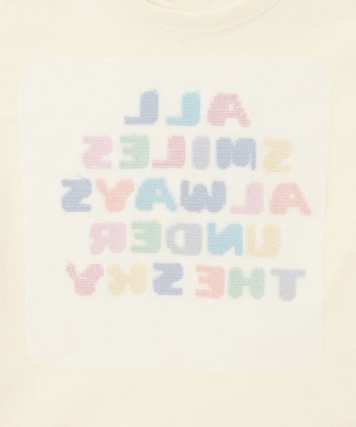 KP BOY（ケーピーボーイ）の「ロゴクロス刺しゅう 長袖Tシャツ（Tシャツ/カットソー・キッズ・ネイビー/オフホワイト・120cm/130cm/140cm/150cm/160cm）」の8枚目の写真