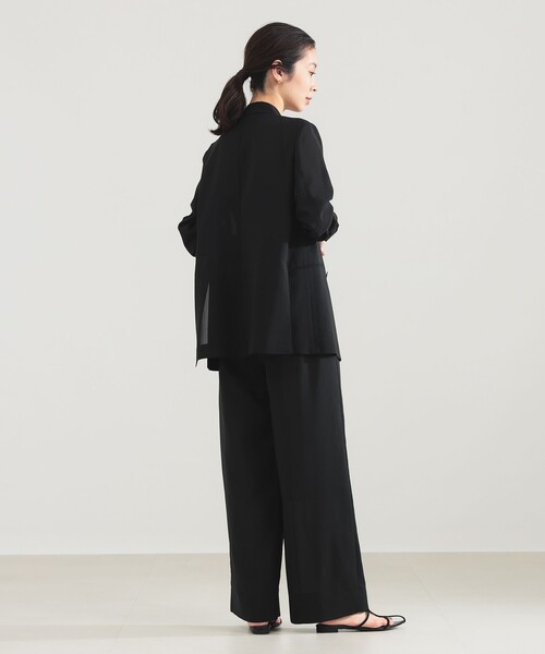 Demi-Luxe BEAMS（デミルクス ビームス）の「AK+1 / シアー 4ボタン ダブル ジャケット（テーラードジャケット・レディース・ブラック/グレー・38/36）」の10枚目の写真