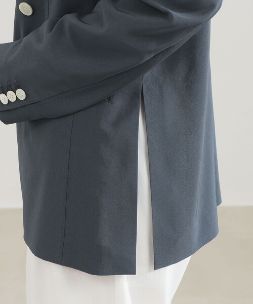 Demi-Luxe BEAMS（デミルクス ビームス）の「AK+1 / シアー 4ボタン ダブル ジャケット（テーラードジャケット・レディース・ブラック/グレー・38/36）」の18枚目の写真