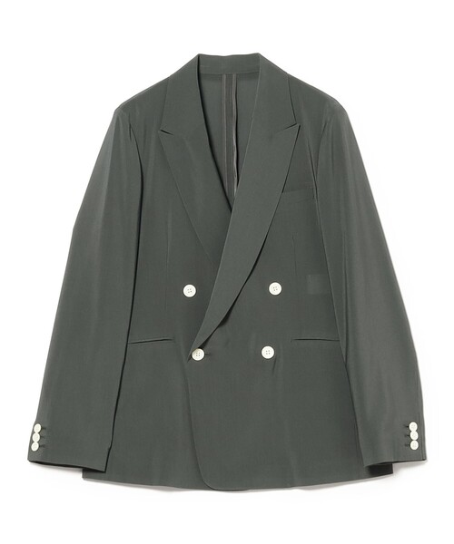 Demi-Luxe BEAMS(デミルクス ビームス)の「AK+1 / シアー 4ボタン ダブル ジャケット(テーラードジャケット・レディース・ブラック/グレー・38/36)」の22枚目の写真