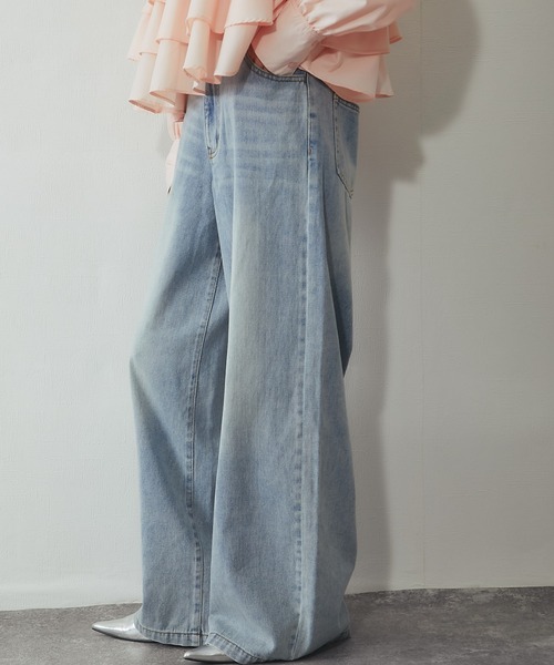 ANOTHER S(アナザーエス)の「コクーンシルエットワイドデニムパンツ(デニムパンツ・レディース・ブルー/ブラック・S/M/L)」の7枚目の写真