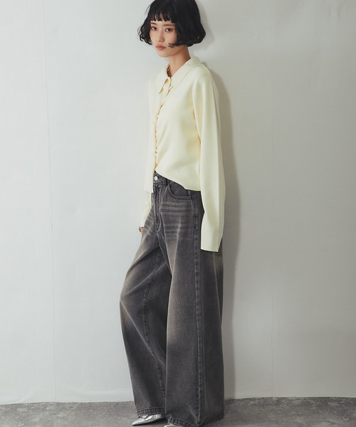 ANOTHER S(アナザーエス)の「コクーンシルエットワイドデニムパンツ(デニムパンツ・レディース・ブルー/ブラック・S/M/L)」の14枚目の写真