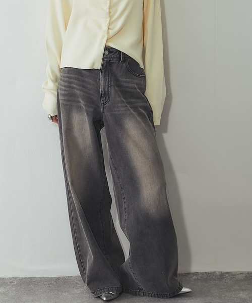 ANOTHER S(アナザーエス)の「コクーンシルエットワイドデニムパンツ(デニムパンツ・レディース・ブルー/ブラック・S/M/L)」の15枚目の写真