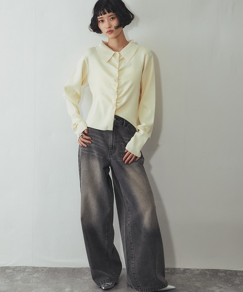 ANOTHER S(アナザーエス)の「コクーンシルエットワイドデニムパンツ(デニムパンツ・レディース・ブルー/ブラック・S/M/L)」の16枚目の写真