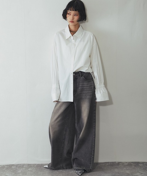 ANOTHER S(アナザーエス)の「コクーンシルエットワイドデニムパンツ(デニムパンツ・レディース・ブルー/ブラック・S/M/L)」の20枚目の写真