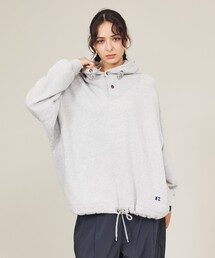 【BerBerJin × RUSSELL ATHLETIC / ベルベルジン × ラッセル アスレティック】Double Snap Button Hoodie / ダブルスナップボタン フーディ