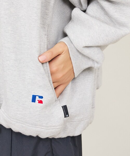 Russell Athletic(ラッセルアスレティック)の「【BerBerJin × RUSSELL ATHLETIC / ベルベルジン × ラッセル アスレティック】Double Snap Button Hoodie / ダブルスナップボタン フーディ(パーカー・メンズ・ライトグレー/ネイビー・M/L)」の17枚目の写真