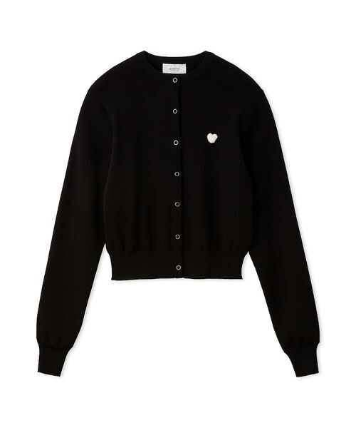 emmi（エミ）の「【HEART】 eco ハートニットカーディガン【アンサンブル可能】（カーディガン/ボレロ・レディース・グレー/レッド/ブラック/アイボリー・F）」の9枚目の写真