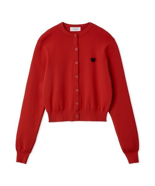 emmi（エミ）の「【HEART】 eco ハートニットカーディガン【アンサンブル可能】（カーディガン/ボレロ・レディース・グレー/レッド/ブラック/アイボリー・F）」の11枚目の写真