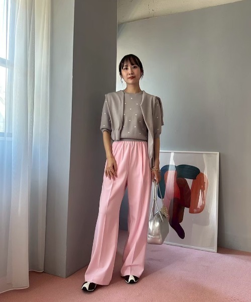 emmi（エミ）の「【HEART】 eco ハートニットカーディガン【アンサンブル可能】（カーディガン/ボレロ・レディース・グレー/レッド/ブラック/アイボリー・F）」の6枚目の写真