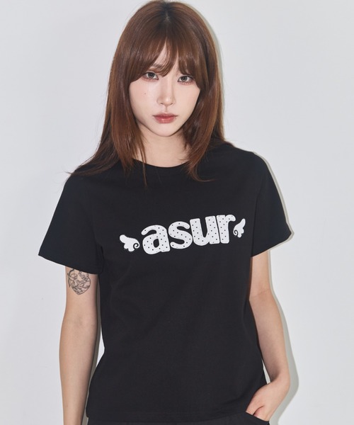 as you are（アズユーアー）の「◇ASYOUARE◇ブランド直輸入正規品/シグニチャーエンジェルフィットTシャツ SIGNATURE ANGEL FIT T-SHIRT（Tシャツ/カットソー・レディース・ブラック/チャコール/ホワイト・M/S）」の3枚目の写真