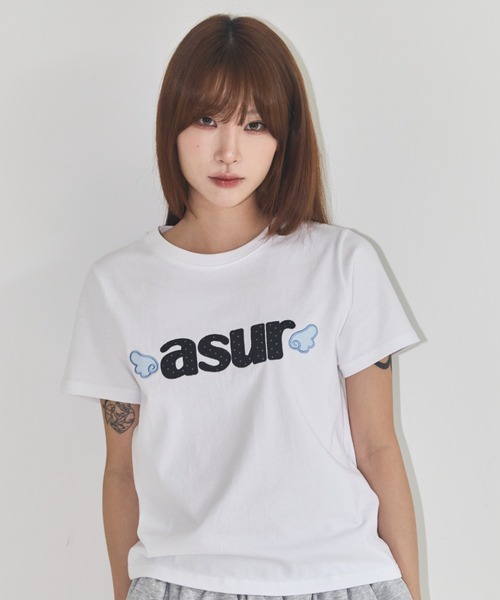 as you are（アズユーアー）の「◇ASYOUARE◇ブランド直輸入正規品/シグニチャーエンジェルフィットTシャツ SIGNATURE ANGEL FIT T-SHIRT（Tシャツ/カットソー・レディース・ブラック/チャコール/ホワイト・M/S）」の5枚目の写真