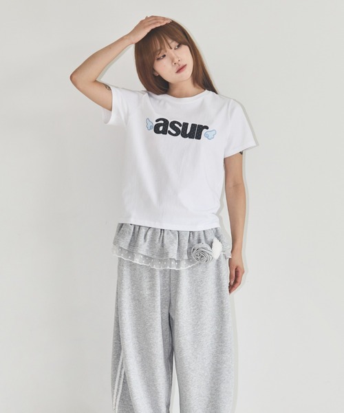 as you are（アズユーアー）の「◇ASYOUARE◇ブランド直輸入正規品/シグニチャーエンジェルフィットTシャツ SIGNATURE ANGEL FIT T-SHIRT（Tシャツ/カットソー・レディース・ブラック/チャコール/ホワイト・M/S）」の6枚目の写真