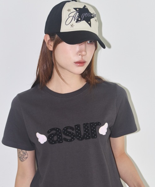 as you are（アズユーアー）の「◇ASYOUARE◇ブランド直輸入正規品/シグニチャーエンジェルフィットTシャツ SIGNATURE ANGEL FIT T-SHIRT（Tシャツ/カットソー・レディース・ブラック/チャコール/ホワイト・M/S）」の12枚目の写真