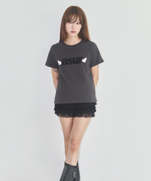 as you are（アズユーアー）の「◇ASYOUARE◇ブランド直輸入正規品/シグニチャーエンジェルフィットTシャツ SIGNATURE ANGEL FIT T-SHIRT（Tシャツ/カットソー・レディース・ブラック/チャコール/ホワイト・M/S）」の19枚目の写真