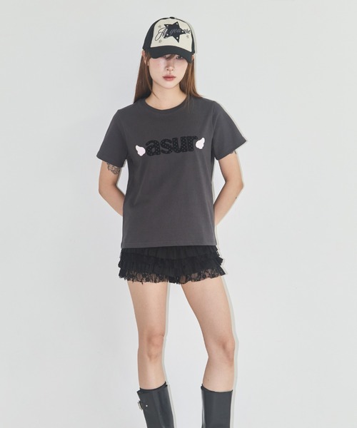 as you are（アズユーアー）の「◇ASYOUARE◇ブランド直輸入正規品/シグニチャーエンジェルフィットTシャツ SIGNATURE ANGEL FIT T-SHIRT（Tシャツ/カットソー・レディース・ブラック/チャコール/ホワイト・M/S）」の20枚目の写真