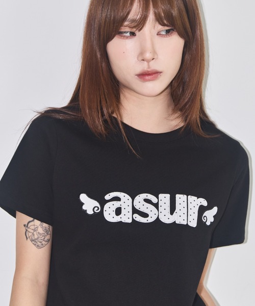 as you are（アズユーアー）の「◇ASYOUARE◇ブランド直輸入正規品/シグニチャーエンジェルフィットTシャツ SIGNATURE ANGEL FIT T-SHIRT（Tシャツ/カットソー・レディース・ブラック/チャコール/ホワイト・M/S）」の7枚目の写真