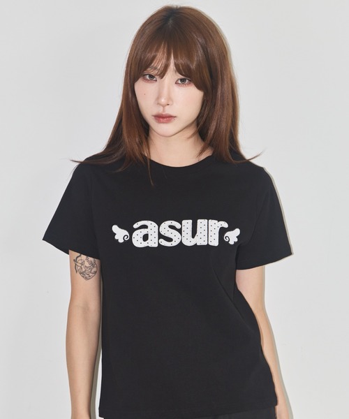 as you are（アズユーアー）の「◇ASYOUARE◇ブランド直輸入正規品/シグニチャーエンジェルフィットTシャツ SIGNATURE ANGEL FIT T-SHIRT（Tシャツ/カットソー・レディース・ブラック/チャコール/ホワイト・M/S）」の8枚目の写真