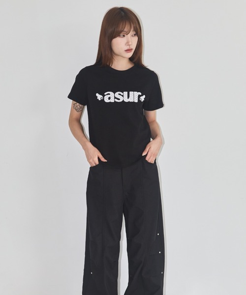as you are（アズユーアー）の「◇ASYOUARE◇ブランド直輸入正規品/シグニチャーエンジェルフィットTシャツ SIGNATURE ANGEL FIT T-SHIRT（Tシャツ/カットソー・レディース・ブラック/チャコール/ホワイト・M/S）」の9枚目の写真