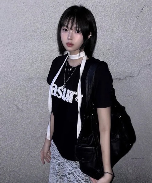 as you are（アズユーアー）の「◇ASYOUARE◇ブランド直輸入正規品/シグニチャーエンジェルフィットTシャツ SIGNATURE ANGEL FIT T-SHIRT（Tシャツ/カットソー・レディース・ブラック/チャコール/ホワイト・M/S）」の11枚目の写真