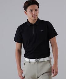 【St ANDREWS】ヘリンボーンジャガード半袖ポロシャツ (MENS)