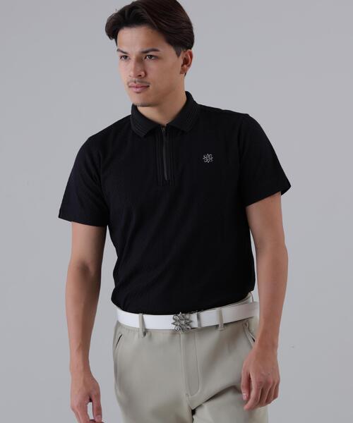 St ANDREWS(セントアンドリュース)の「【St ANDREWS】ヘリンボーンジャガード半袖ポロシャツ (MENS)(ポロシャツ・メンズ・イエロー/ブラック/ホワイト・M/L)」の6枚目の写真