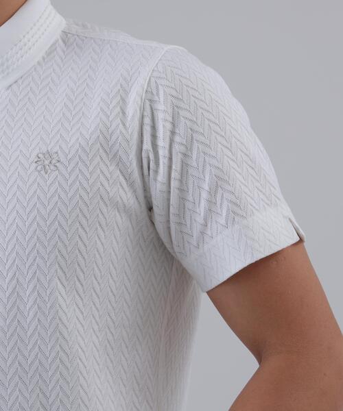 St ANDREWS(セントアンドリュース)の「【St ANDREWS】ヘリンボーンジャガード半袖ポロシャツ (MENS)(ポロシャツ・メンズ・イエロー/ブラック/ホワイト・M/L)」の16枚目の写真