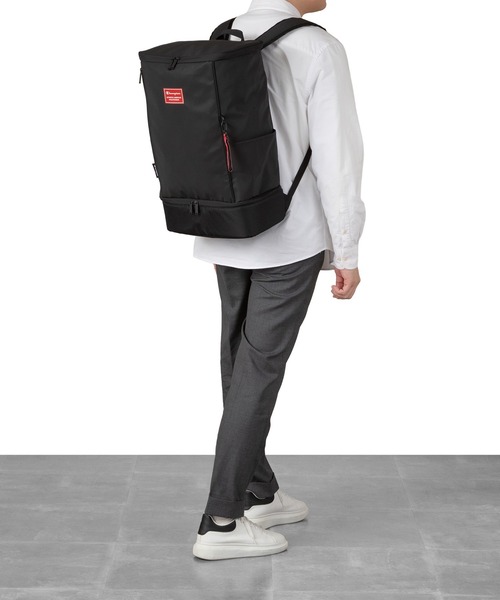 Champion（チャンピオン）の「チャンピオン リュックサック ボックス型 2気室 通学 65455（バックパック/リュック・メンズ・ブラック×ピンク/ブラック×グリーン/ブラック×ブラック/ブラック×レッド・FREE）」の17枚目の写真