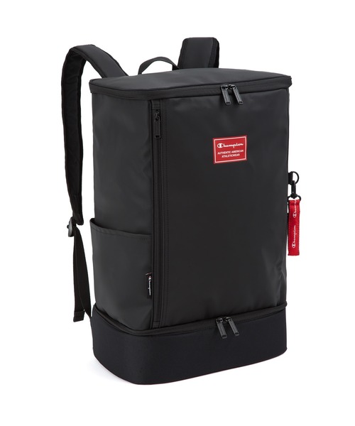 Champion（チャンピオン）の「チャンピオン リュックサック ボックス型 2気室 通学 65455（バックパック/リュック・メンズ・ブラック×ピンク/ブラック×グリーン/ブラック×ブラック/ブラック×レッド・FREE）」の13枚目の写真