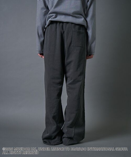 CRAFT STANDARD BOUTIQUE（クラフトスタンダードブティック）の「【ザ・ローリング・ストーンズ】ピグメントスウェットパンツ（スウェットパンツ・メンズ・チャコールグレー/ライトグレー・M/S/L）」の5枚目の写真