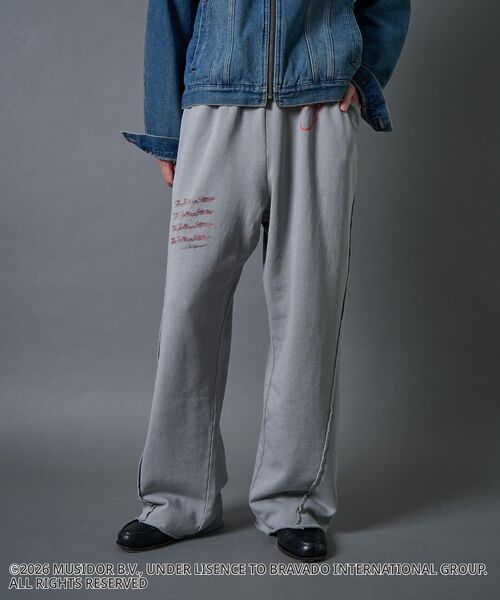 CRAFT STANDARD BOUTIQUE（クラフトスタンダードブティック）の「【ザ・ローリング・ストーンズ】ピグメントスウェットパンツ（スウェットパンツ・メンズ・チャコールグレー/ライトグレー・M/S/L）」の9枚目の写真